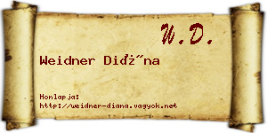 Weidner Diána névjegykártya